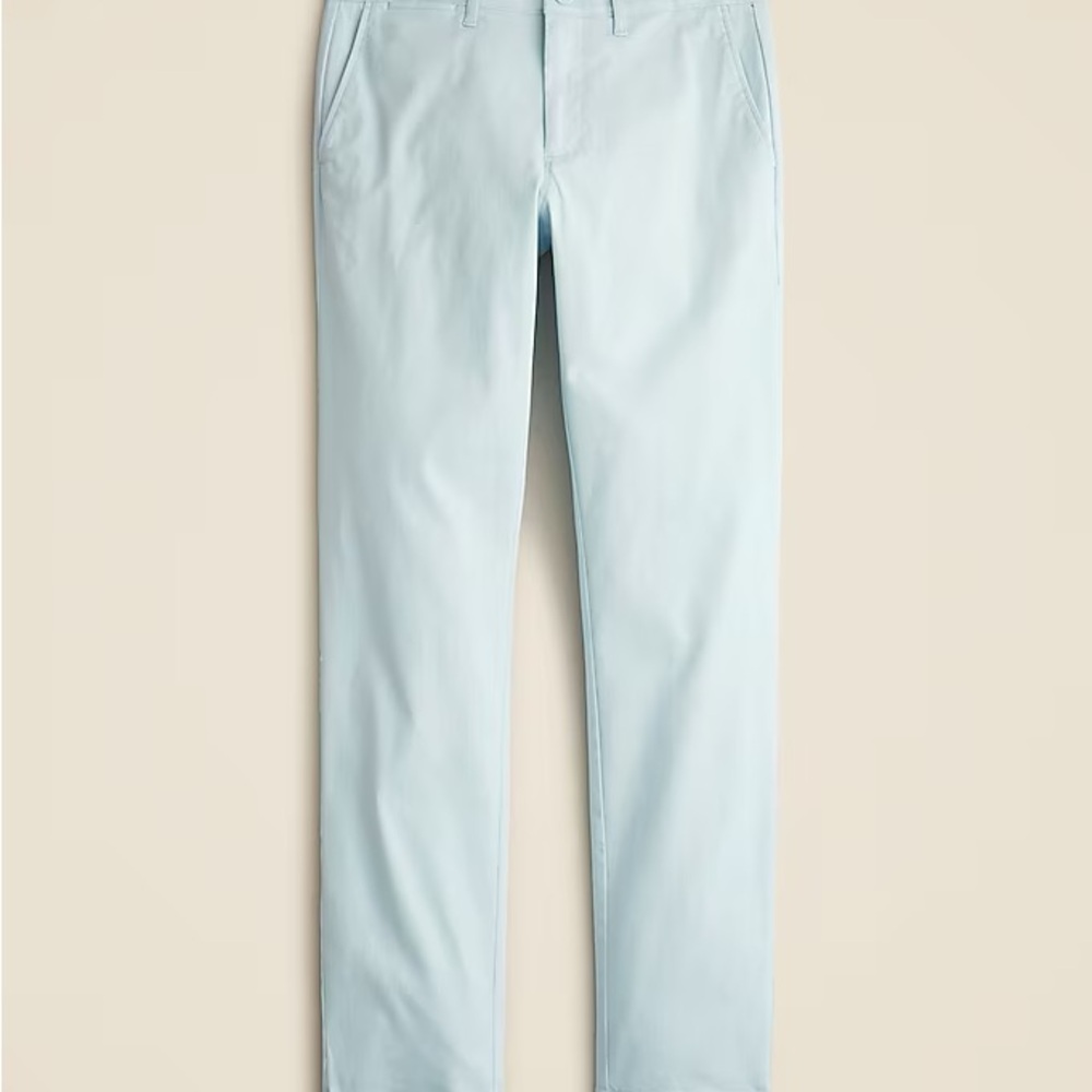 J. Crew Men's 770 NEW Straight fit Chinos Summer Cloud Light Blue NWT 34x34